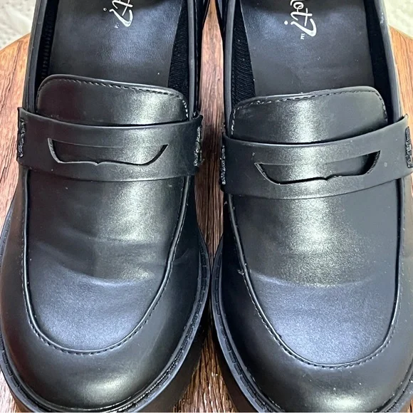 Classic Black Platform Loafers - Picture 5 of 7